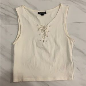 Lace up Topshop Crop